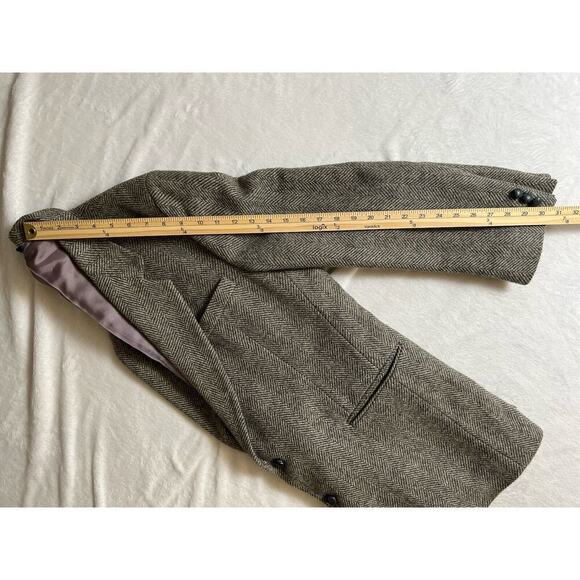 Jordache Men’s Vintage Wool Herringbone Blazer Size 44R Gray Business Academic - Picture 10 of 10